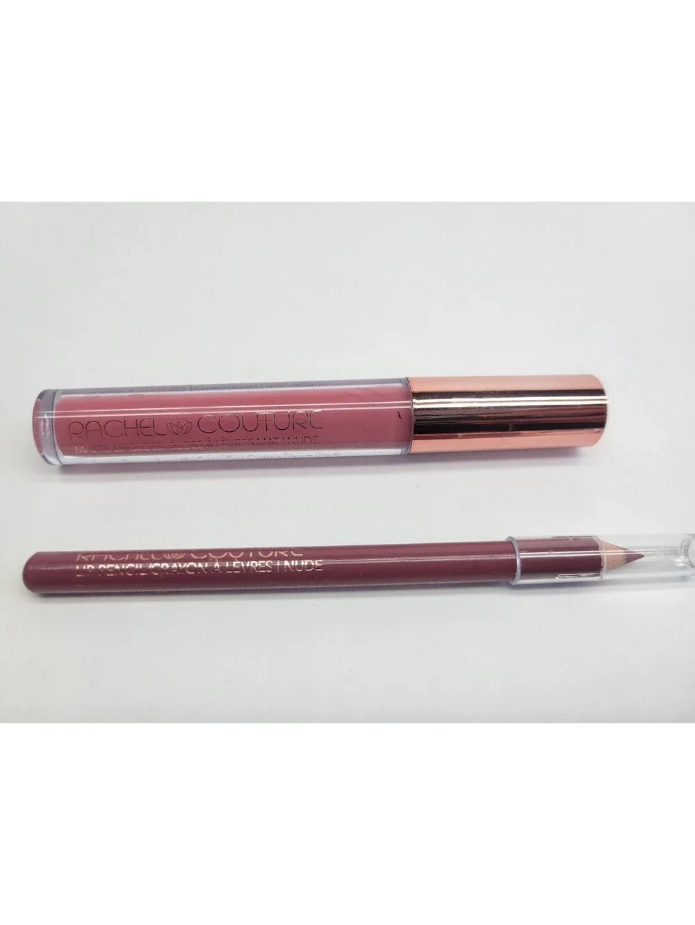 Rachel Couture 2 Pc lip Set : Lip Gloss Lip Pencil in Nude
